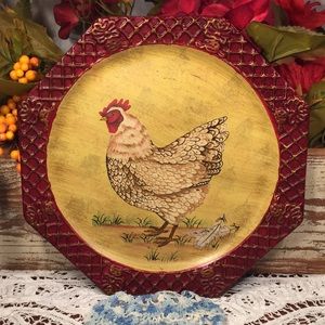 CHICKEN decorative plate country decor